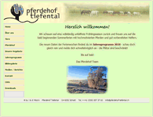 Tablet Screenshot of pferdehof-tiefental.ch